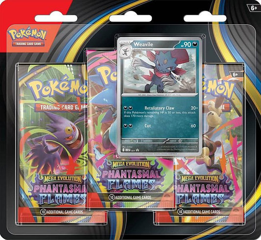 Pokémon TCG – 3-Pack Blister: Mega Evolution – Phantasmal Flames&nbsp;