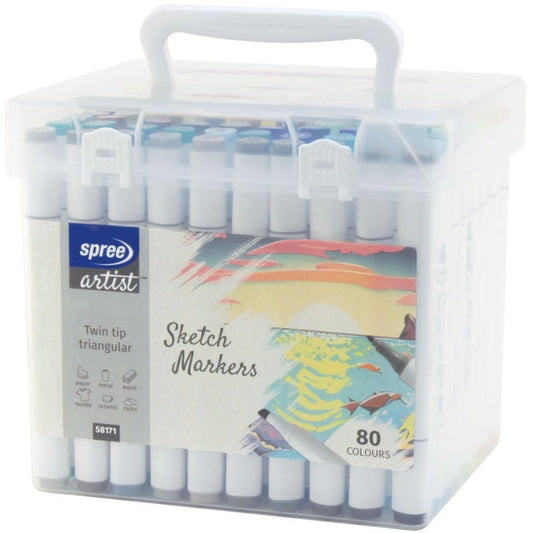 TWIN MARKERS 80 stk. i boks - vandbase