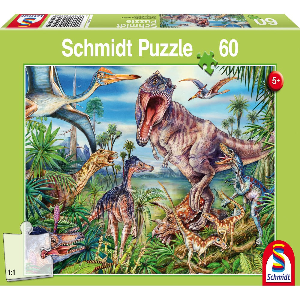 Puzzle - Amongst the Dinosaurs 60 Brikker