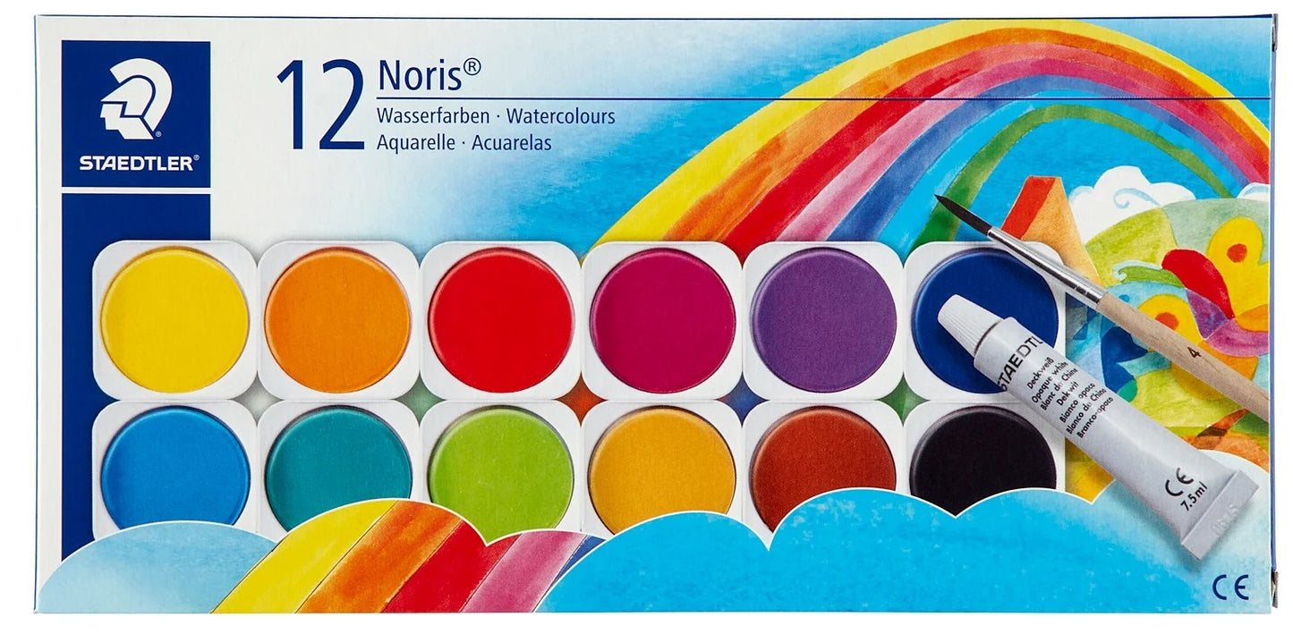 Staedtler vandfarver 12 farver + 1