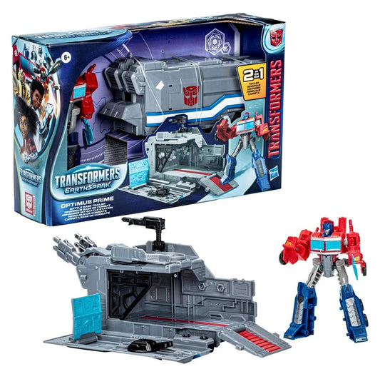 Transformers EarthSpark Optimus Prime Battle Base Trailer 12.5 cm