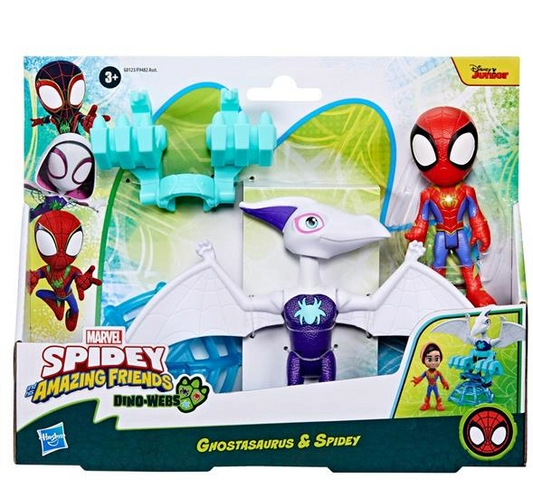 MARVEL  Spidey And His Amazing Friends Dino Webs Figure & Dino