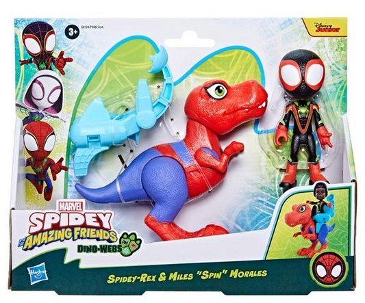 MARVEL  Spidey And His Amazing Friends Dino Webs Figure & Dino