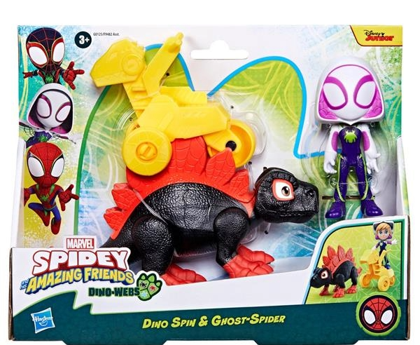 MARVEL  Spidey And His Amazing Friends Dino Webs Figure & Dino