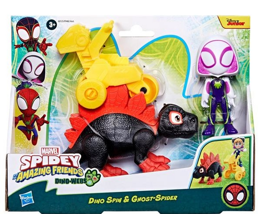 MARVEL  Spidey And His Amazing Friends Dino Webs Figure & Dino