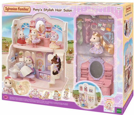 Sylvainian Families&nbsp;Pony’s stilfulde Frisørsalon med figur