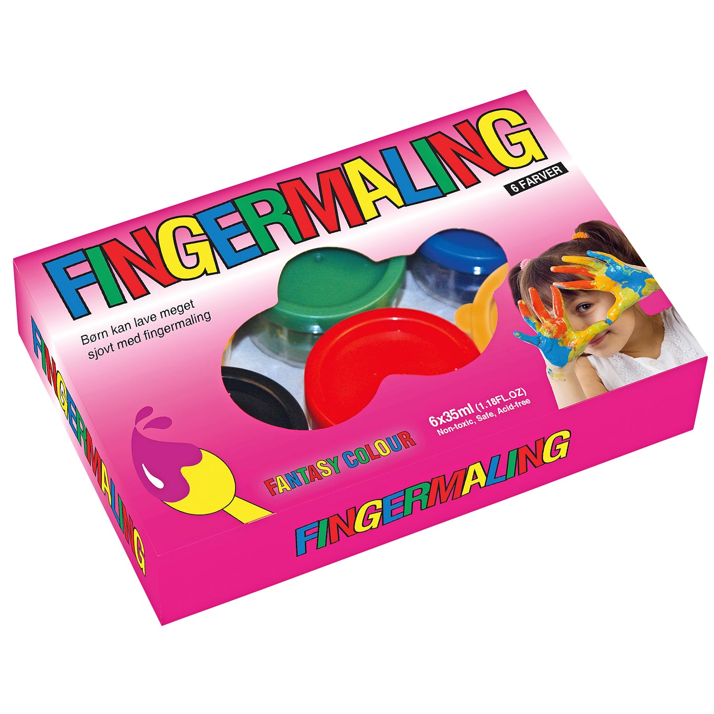 Fingermaling 35 Ml. 6 Stk.