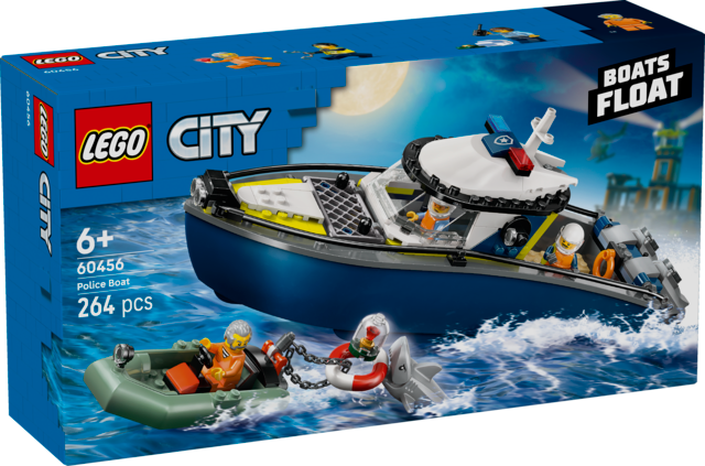 LEGO CITY Politibåd på forbryderjagt 60456