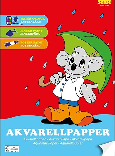 Sense Børne Akvarelblok A4