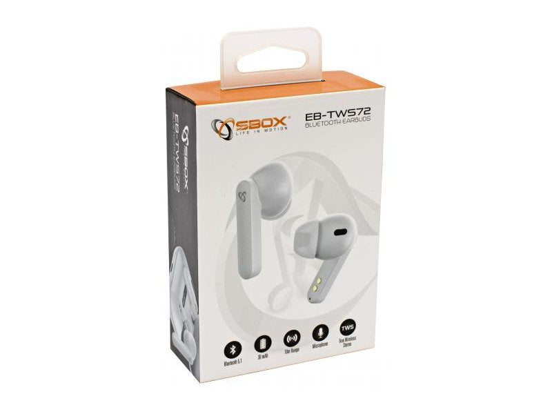 Sbox EB-TWS72 White Earplugs