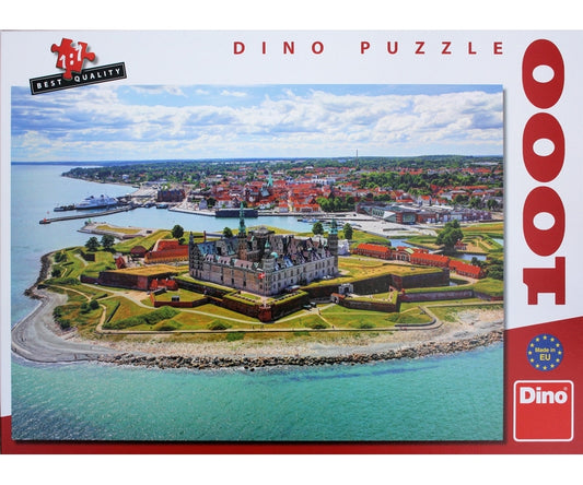 Dino Puslespil med 1000 brikker. Med motiv af Kronborg