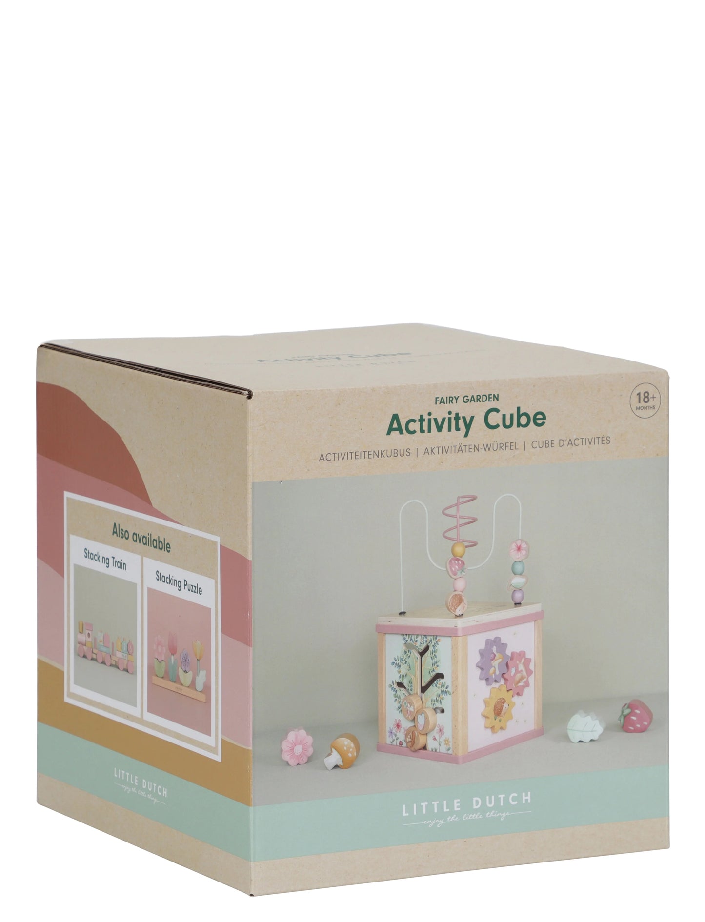 Little Dutch Wooden Activity Cube Fairy Garden FSC - Interaktivt legetøj