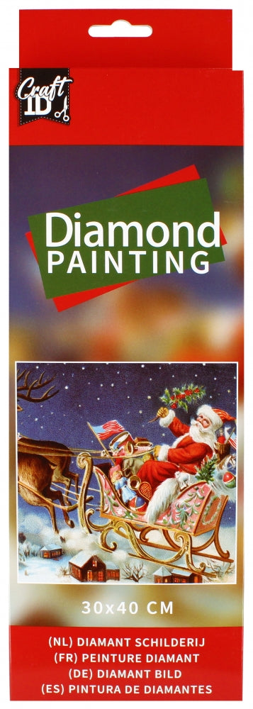 Diamond Paint jul Julemandens Kane 30x40 cm.