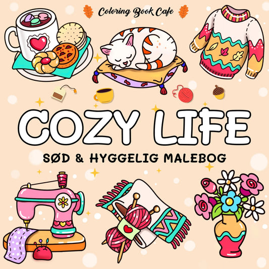 Malebog: Cozy Life Sød og Hyggelig Malebog