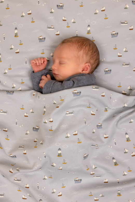 Little Dutch Babysengetøj blå med skibe