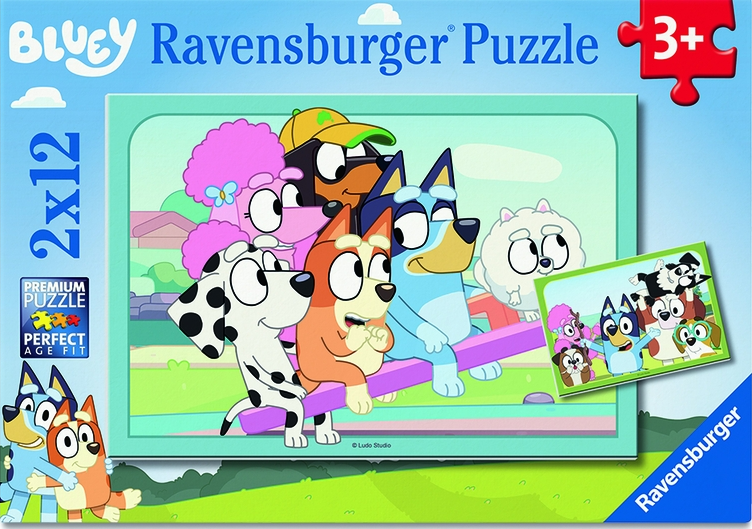 Bluey puslespil 2x12 brikker
