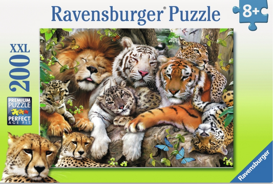 XXL puslespil vilde kattedyr 200 brikker