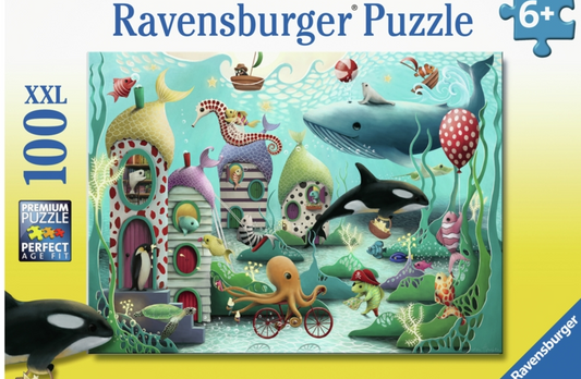 XXL puslespil havets dyr 100 brikker