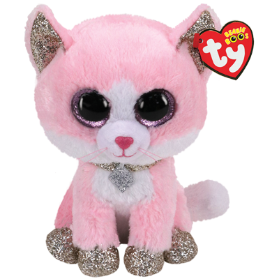 TY Bamse 15 cm. Fiona - pink cat reg. TY36366