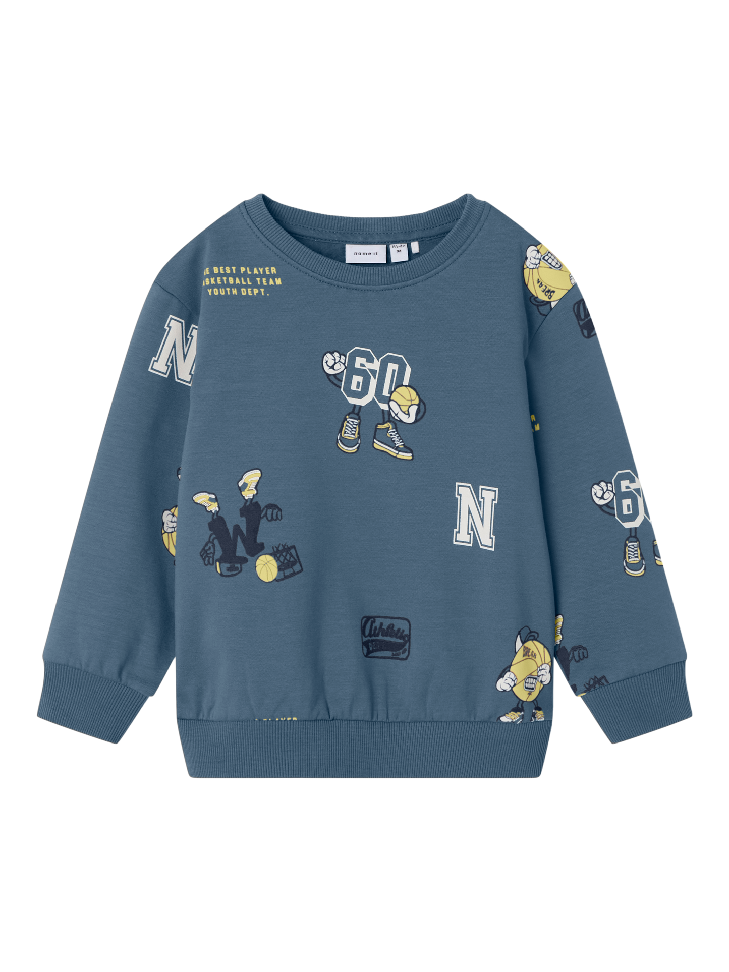 Name It sweatshirts med basket tema blå 104 cm