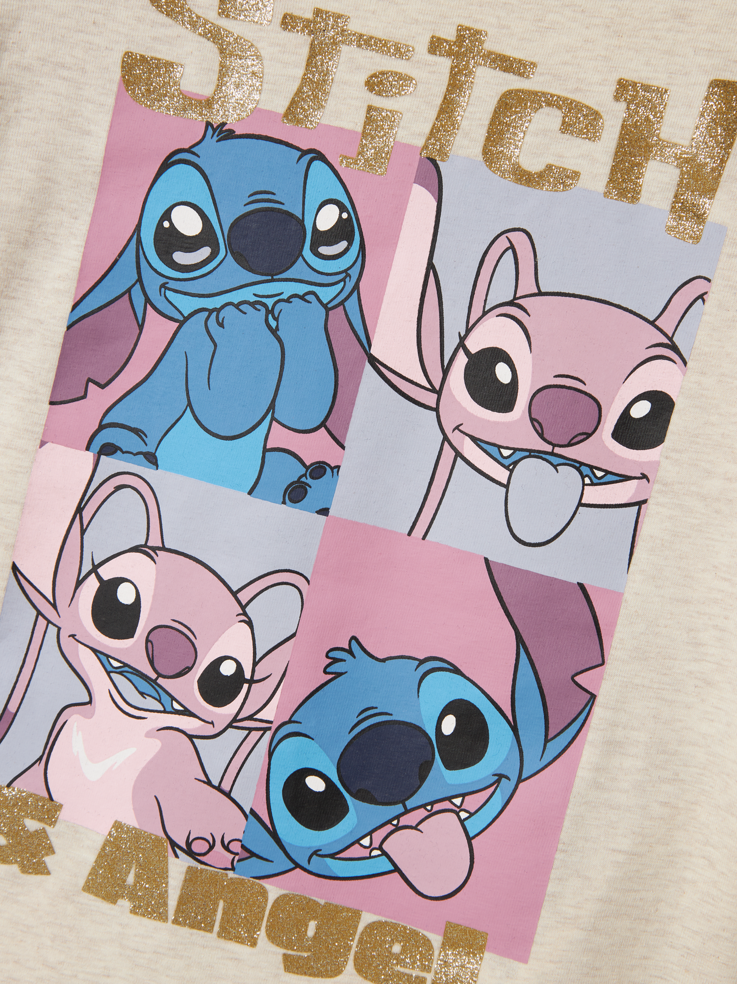 Name It Stitch og Angel creme langærmet t-shirt 92 cm