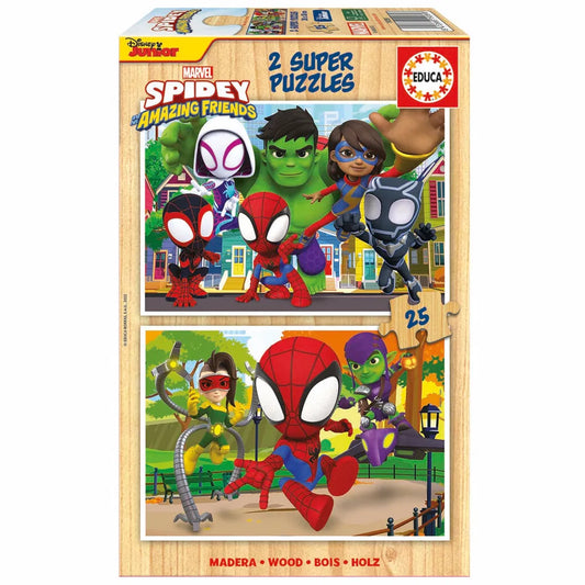Educa 2x25 Spidey & His Amazing Friends Wood