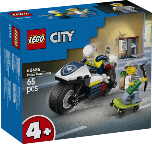 LEGO City Politimotorcykel på forbryderjagt 60455