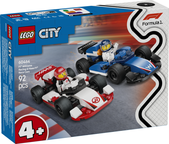 LEGO City Williams Racing og Haas F1®-racerbiler 60464