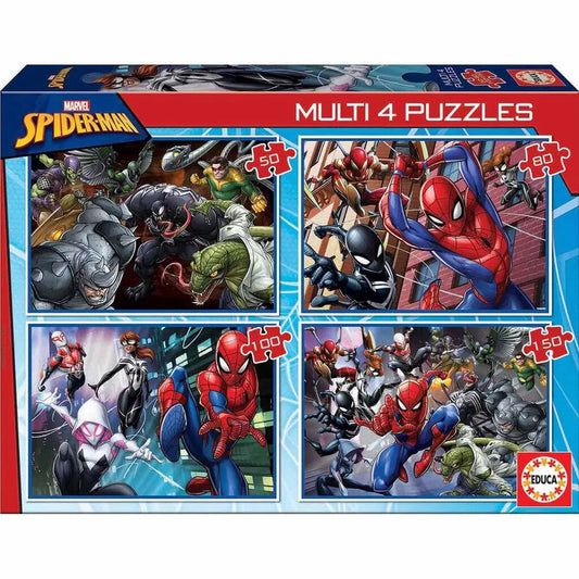 Educa 4 Puslespil Ultimate Spider-Man 50-80-100-150 Brikker