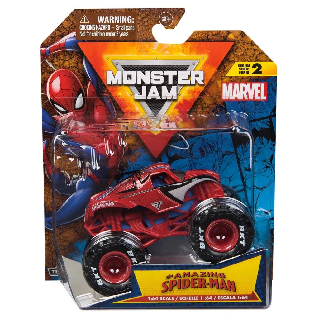 Monster Jam 1:64 Marvel enkeltpakke - Spider-Man