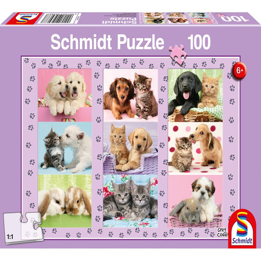 Puzzle - My Animal Friends 100 Brikker