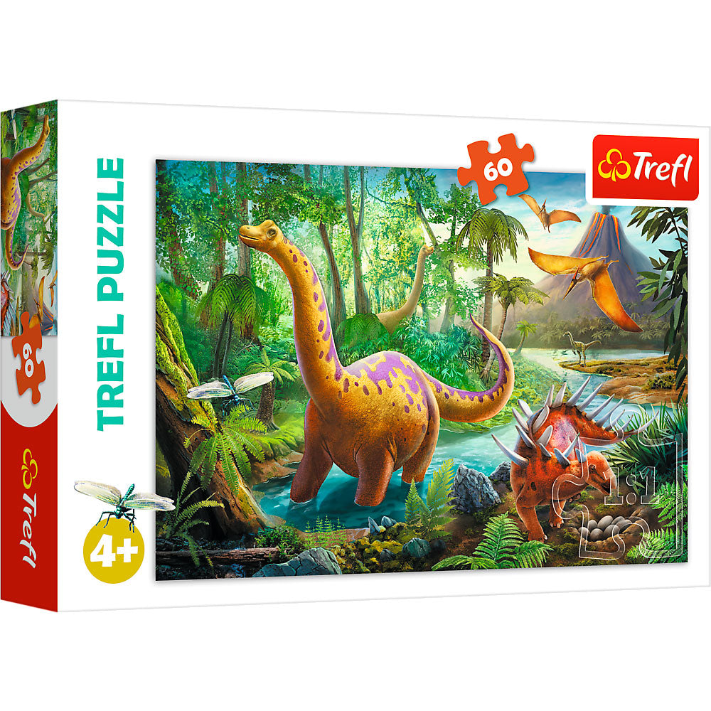 Trefl Puslespil - Dinosaurs land 60 Brikker