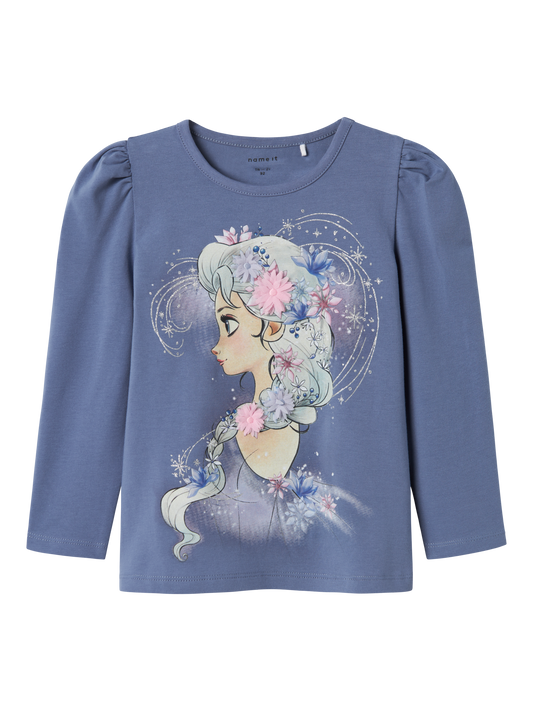 Name It blå bluse med Frozen 98 cm