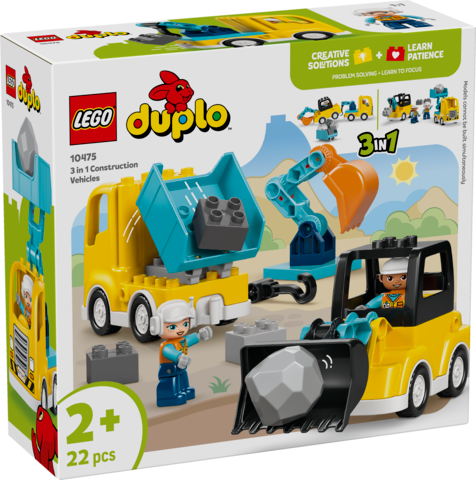 LEGO Duplo 3-i-1 Entreprenørmaskiner 10475
