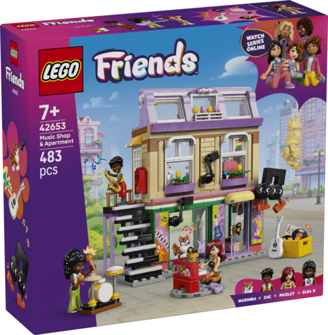 LEGO Friends Musikbutik og lejlighed 42653
