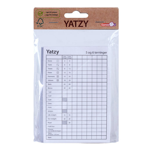 Yatzy blok 3 stk.