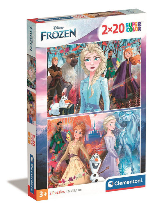 Clementoni Puslespil 2x20 Brikker Disney Frozen