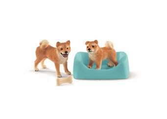 Schleich Shiba Inu mor og hvalp 42479