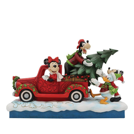 Disney Traditions Vi henter juletræ "Fab 4 with red truck and tree"