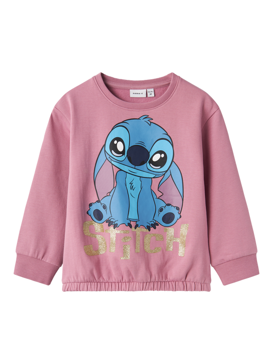 Name It sweat shirt rosa med Stitch 92 cm