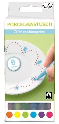 Touché Porcelænstusch 6stk. ass.