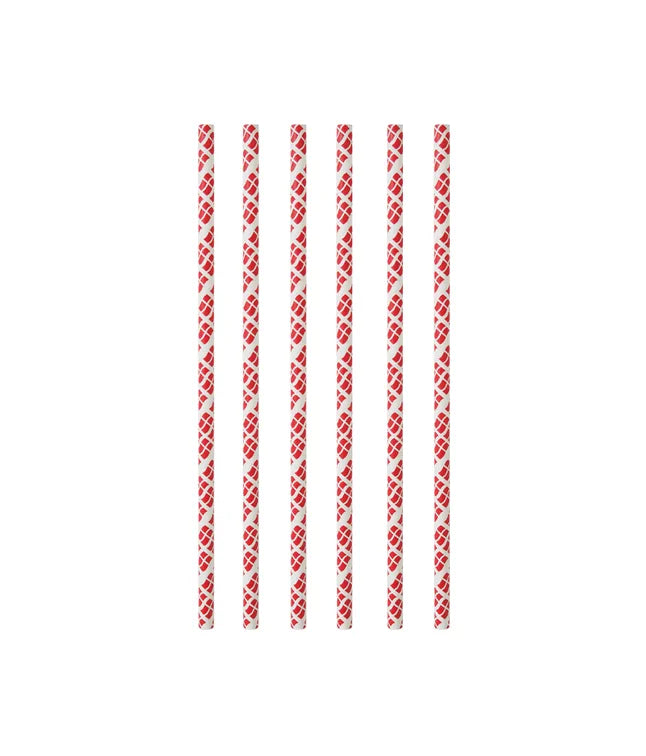 Papirsugerør flag 10 stk