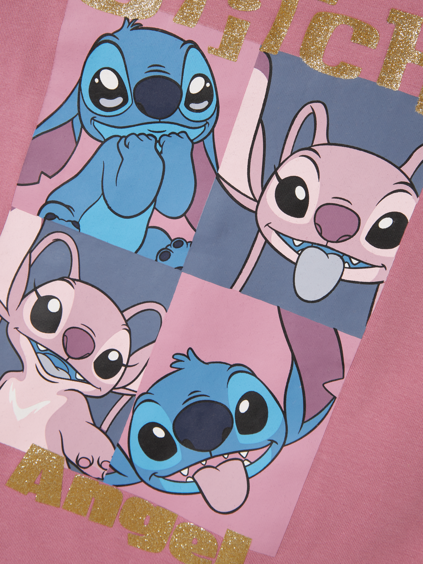 Name It Stitch og Angel rosa langærmet t-shirt 92 cm