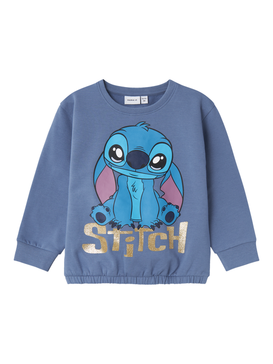 Name It sweat shirt blå med Stitch 92 cm